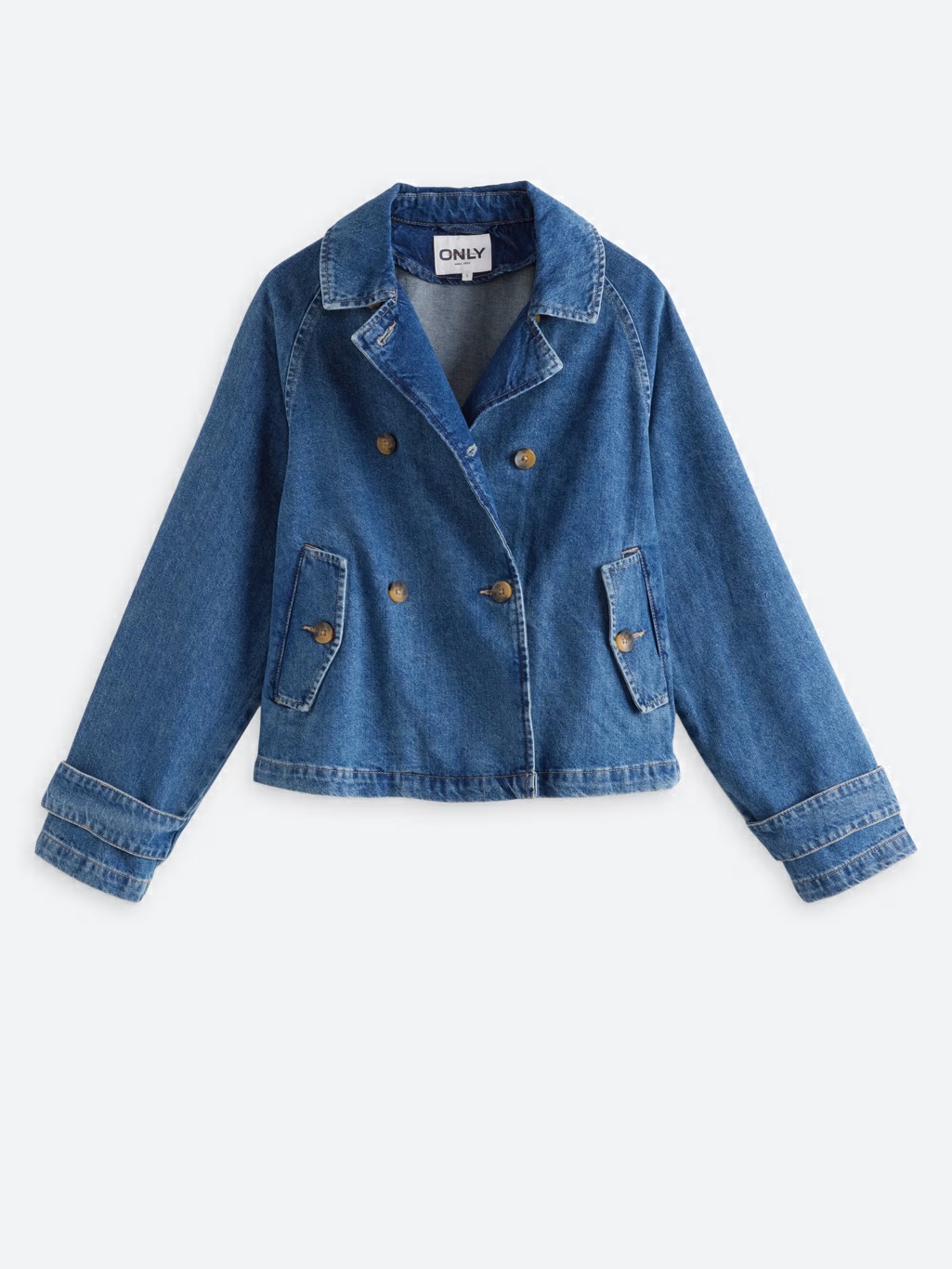 Only April Short Denim Trench Jacket